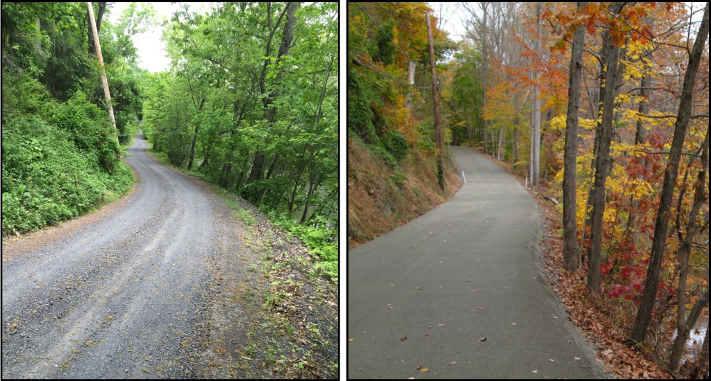 Approximately 2,300 linear feet of Church Road in Marlborough Township along the Unami Creek was regraded to improve drainage and received 1,143 tons of driving surface aggregate to improve the road surface and reduce erosion. 